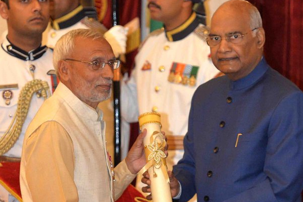 Organic Farmer Bushan Receiving Padma Bushan