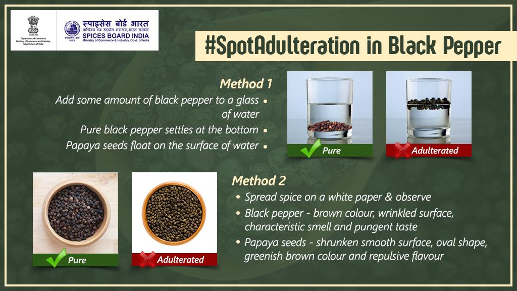 Adulteration in Black Pepper