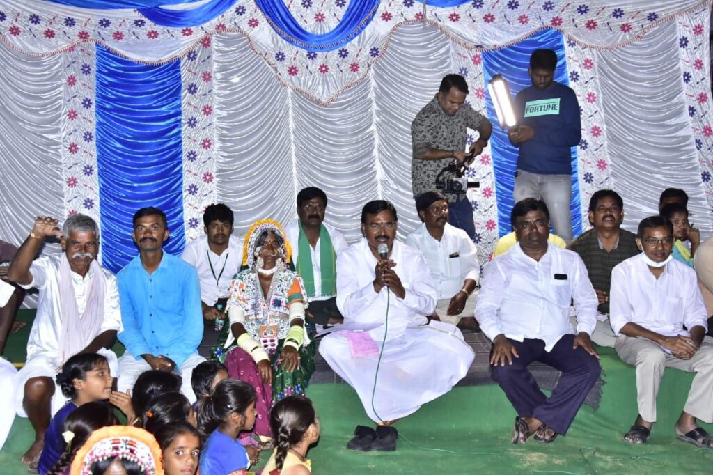 Palle Nidra Programme Conducted by Agriculture Minister Nirajan Reddy Garu