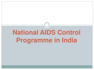 National AIDS Control Programme in India