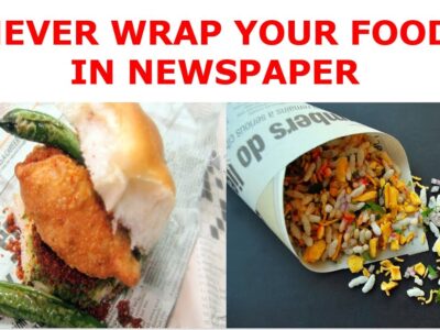 Say no to food wrapped in news paper