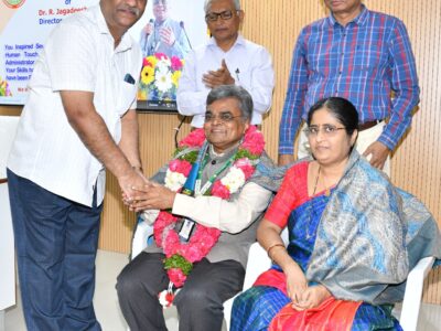 PJTSAU Director of Research Dr. R. Jagadeeswar Retired