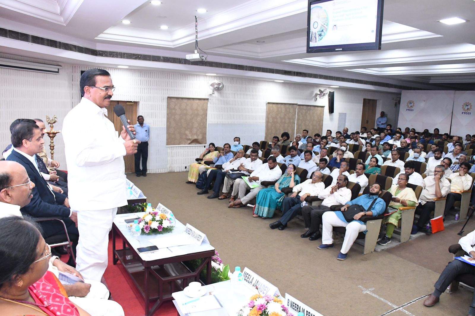 Minister Niranjan Reddy participated in the conference held at Fissi Surana Auditorium, Hyderabad