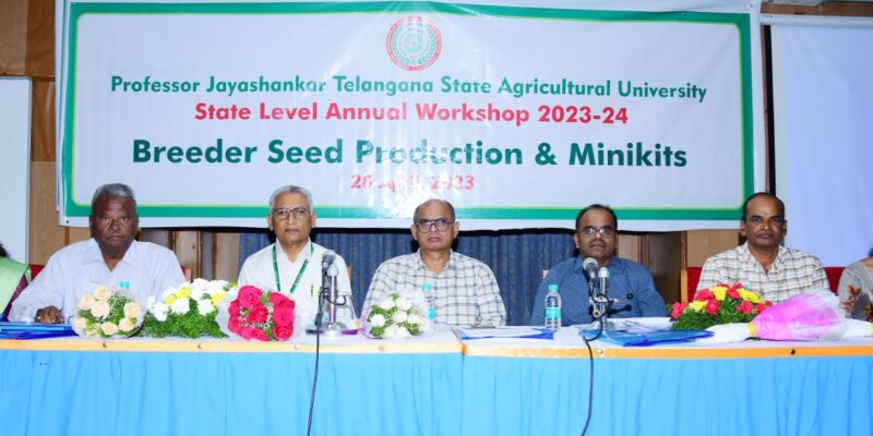 A conference on breeder seed production and small bag testing was held at PJTSAU