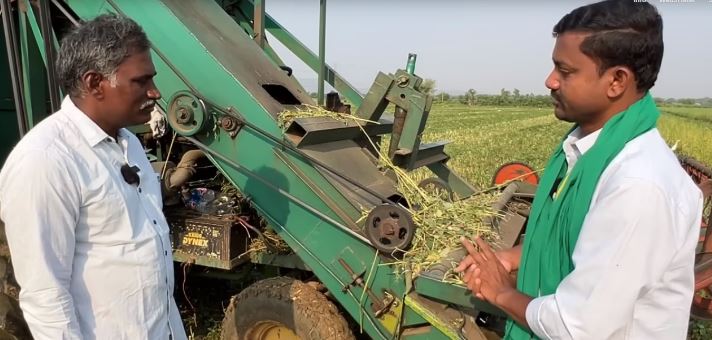 Sesame harvester machine